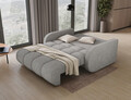 Canapea extensibila 3 locuri ELTAP, Deverio, 154x103x83 cm, lemn/poliester, gri deschis