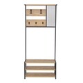 Cuier Nomad Portmanto, Decortie, 78x30x182 cm,bej/negru