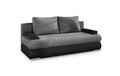 Canapea extensibila 3 locuri ELTAP, Milo, 213x95x90 cm, lemn/poliester, gri inchis/negru