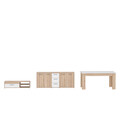 Set mobilier living 3 piese Raalte, Bedora, PAL/plastic, sonoma/alb