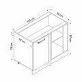 Dulap pentru bucatarie, Hanah Home, Minar, 105x72x56 cm, Alb / Dore