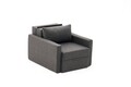 Canapea extensibilă cu 1 loc, Balcab Home, 825BLC4733, Cadru: 100% LEMN DE BRAD, Antracit