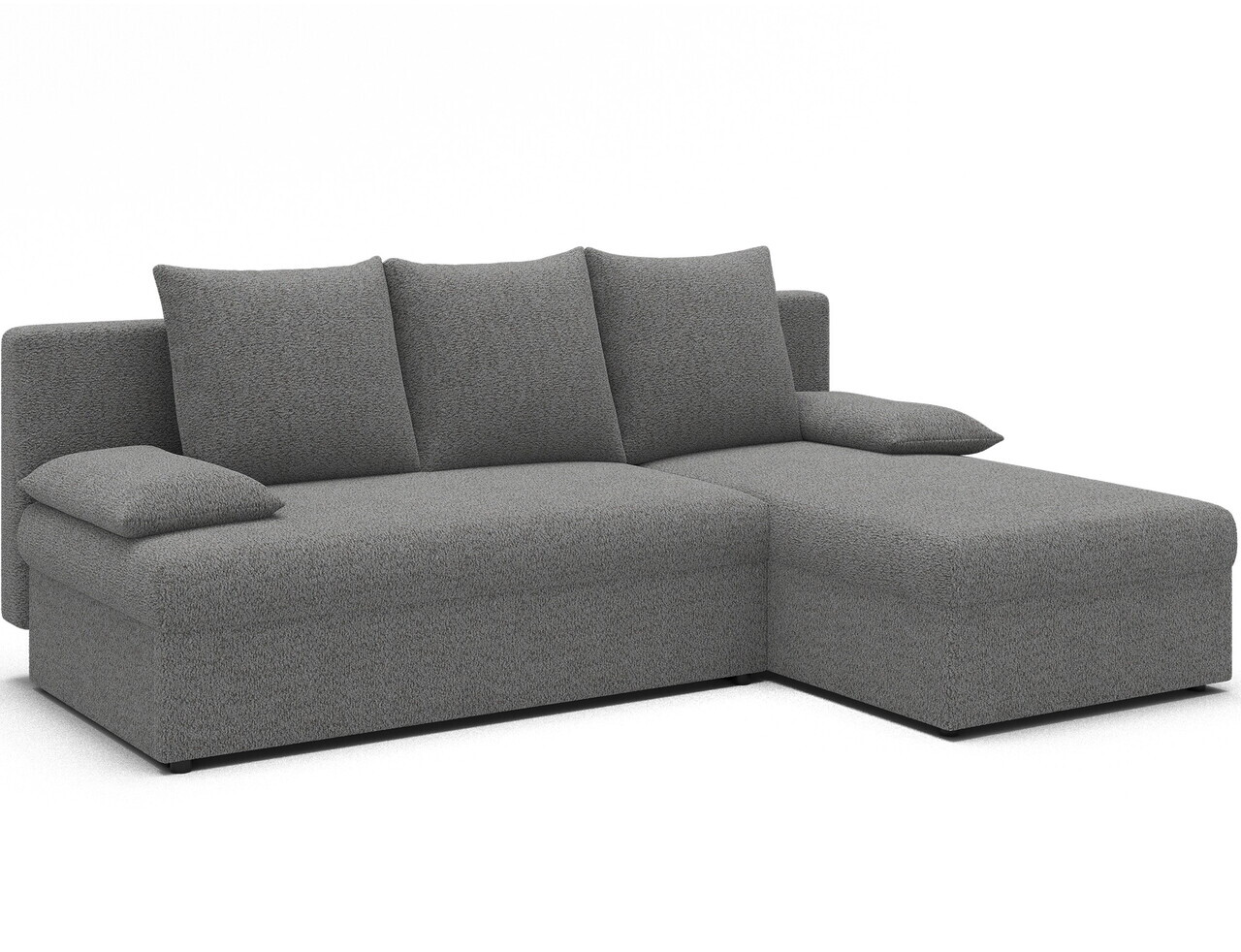 Coltar extensibil reversibil 3 locuri ELTAP, Gino, 201x143x90 cm, lemn/poliester, gri deschis — imaginea 4