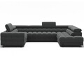 Coltar extensibil dreapta 3 locuri ELTAP, RT-06SO, Fectory, 346x205x93 cm, lemn/poliester, gri inchis