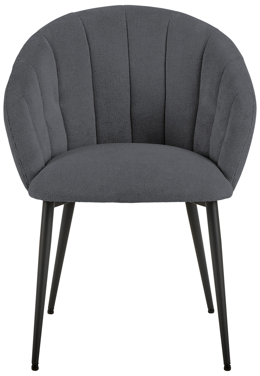 Scaun Daniella, Actona, 62x57x80 cm, tesatura structurata/otel, antracit - view 6