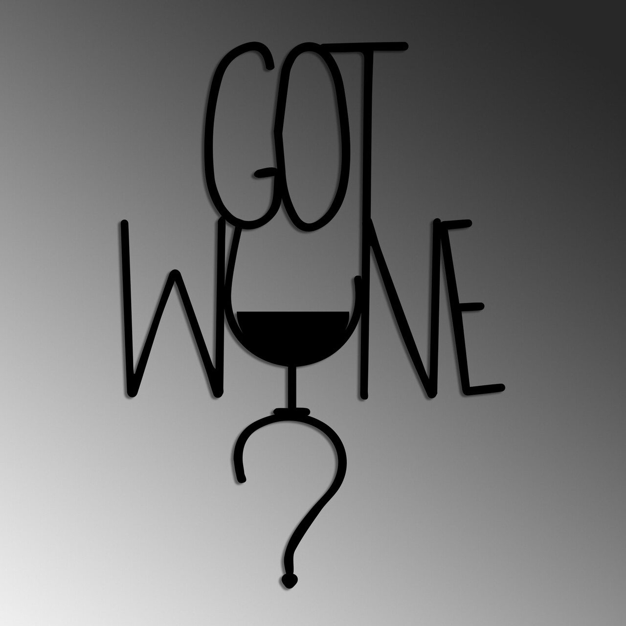 Decoratiune de perete, Got Wine, Dimensiuni: 54 x 38 cm , Negru - view 4