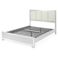 Pat Queen Size, Opera, cu somiera inclusa, 161 x 217 x 130 cm, mdf/piele ecologica