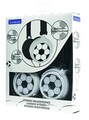 Casti pliabile cu fir pentru copii Fotbal, LEXIBOOK, 21x17x4 cm, plastic/textil, alb/negru