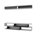 Mobilier pentru living Sims, Decorotika, 2 piese, 176x31.5x39 cm, alb/negru