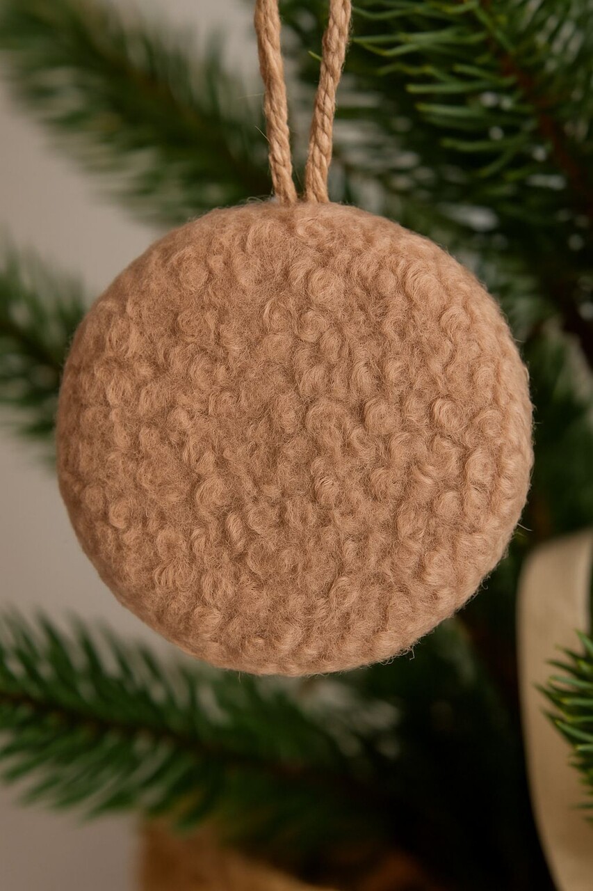 Ornament de Crăciun, 3 Lu Set, 80% POLIESTER/20% IUȚĂ, Maro - imagine 7