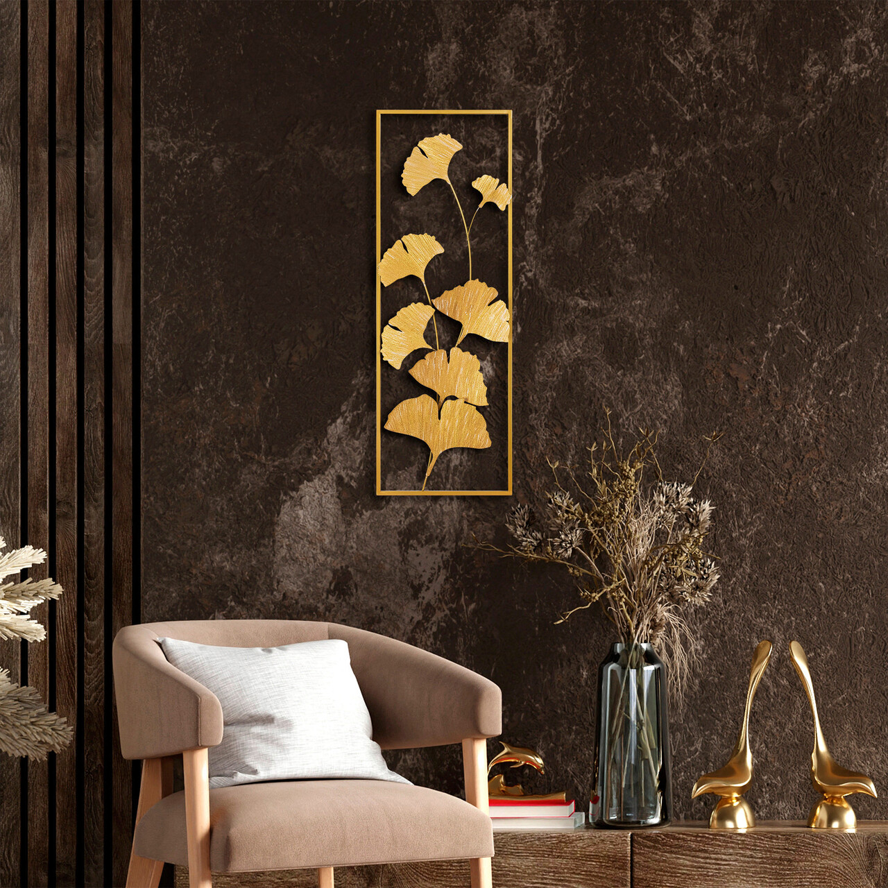Decoratiune de perete, Raspberry, Metal, Dimensiune: 32 x 90 cm, Multicolor - 2 | YEO