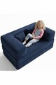 Canapea extensibilă pentru copii, Atelier del Sofa, 326NYR1106, Albastru inchis