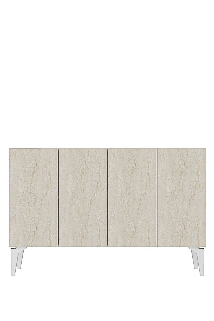 Consola, Hanah Home, Lipa 120, 120x79x32 cm, Alb / Travertin - view 7