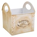 Ghiveci Flowers, Creaciones Meng, 20x12 cm, metal galvanizat, roz