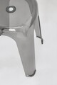 Scaun Sonny, Bizzotto, 34.5x34.5x46.5 cm, polietilena, gri/transparent