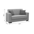 Canapea extensibila 2 locuri Vox, Pakoworld, 148x77x80 cm, catifea/lemn de plop, bej/mocha