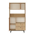 Dulap multifunctional, Locelso, RE3-SK, Stejar / Tigla Roșu