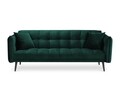 Canapea extensibila, Canna, Mazzini Sofas, 3 locuri, 225x100x85 cm, catifea, verde bottle