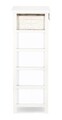 Comoda cu 5 sertare Leonie, Bizzotto, 26x32x98 cm, lemn de paulownia/MDF, alb