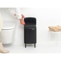 Cos de rufe, Brabantia, Bo Small, 7 L, 20.7x24.2x40 cm, otel, negru mat