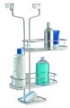 Organizator suspendat pentru cabina de dus Linea, iDesign, ajustabil, 26.5x16.5x54 cm, otel, argintiu