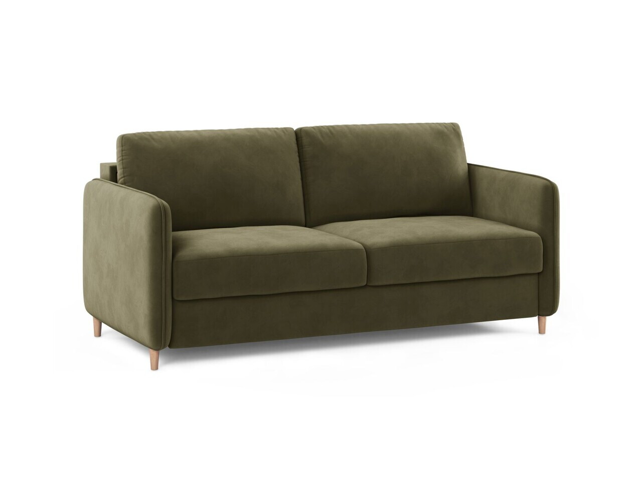 Canapea extensibila 3 locuri, Simo, Micadoni Home, 184x102x95 cm, catifea, verde — imaginea 6