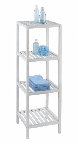 Organizator baie Norway, Wenko, 36 x 36 x 112 cm, lemn nuc, alb Mobilier Baie