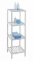 Organizator baie Norway, Wenko, 36 x 36 x 112 cm, lemn nuc, alb