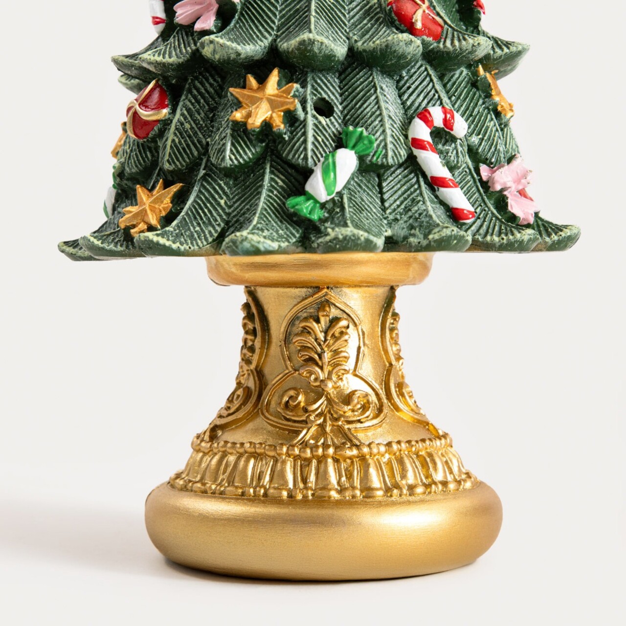 Decoratiune luminoasa Giada, Homla, 13x34 cm, polirasina, verde/auriu