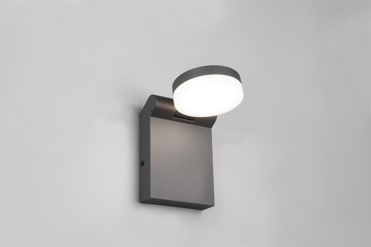 Aplica de perete pentru exterior Adour, TRIO, 10x19 cm, 7.5W, 1x SMD, aluminiu, antracit - 1 | YEO