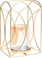 Suport pentru lumanare Gold, 15x24 cm, metal/sticla, auriu