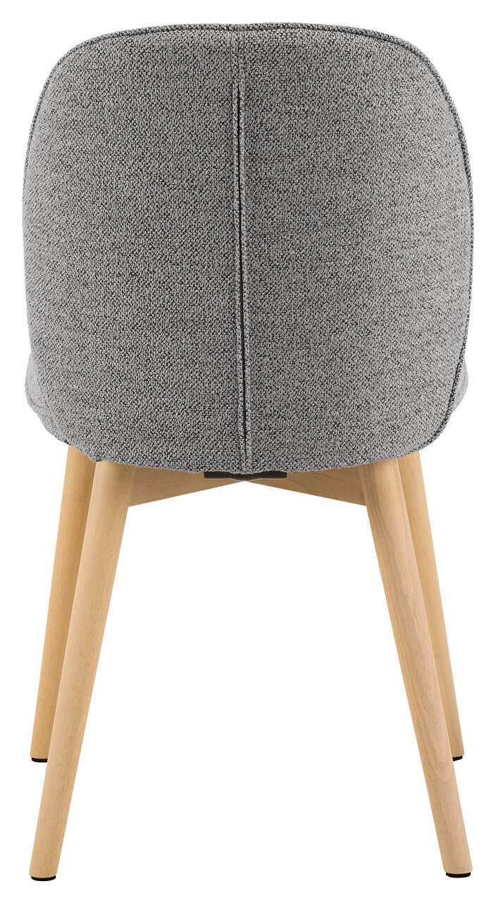 Scaun Cindy, Actona, 49x56x89 cm, tesatura Boucle/lemn de stejar, gri - view 6