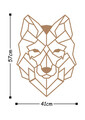 Decoratiune de perete, Wolf2, Metal, Dimensiune: 41 x 57 cm, Cupru