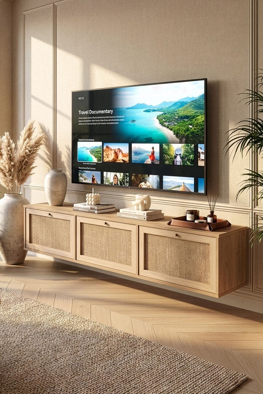 Comoda TV, Hanah Home, Dune, 180x35.6x32 cm, PAL, Stejar — imaginea 4
