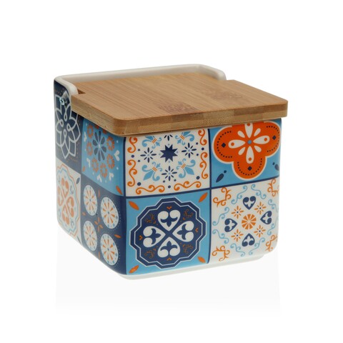 Recipient pentru sare orange mosaic, versa, 12.2x11.5 cm, ceramica