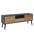 Comoda TV, Adore, Tvr-921-Et-1, Negru / Gri deschis