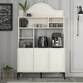 Dulap de bar pentru cafea, Hommy Craft, Lyon 120, 120x202x35 cm, PAL, Crem/Negru