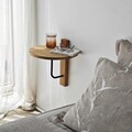 Raft de perete, Neostill, Reve, 35x35 cm, Lemn masiv, Negru / Stejar