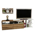 Comoda TV, Furny Home, Beste, Alb/Maro