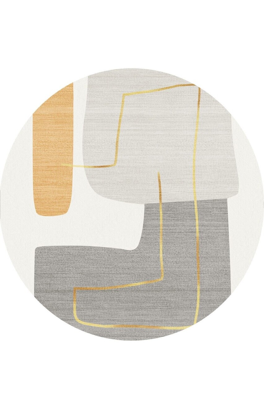 Covor, DC-4030-YUV-2, 120x120 cm, Poliester, Gri — imaginea 2