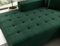 Coltar extensibil stanga 4 locuri ELTAP, Sol-18, Solange, 292x196x84 cm, lemn/poliester, verde inchis