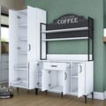 Dulap multifunctional, Rani, JE148, 180x198 cm, PAL, Alb