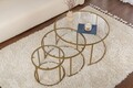 Set masuta de cafea, Nordure, Aurum, Auriu / Transparent