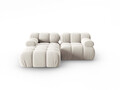 Coltar modular stanga 3 locuri, Bellis-51, Micadoni Home, 188x155x70 cm, catifea, bej inchis