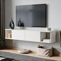 Comoda TV, Hanah Home, Twist, 160x29x29 cm, Alb