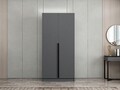 Dulap pentru haine, Minerva, Kale Plus Membrane Anthracite, 90x210x52 cm, PAL, Antracit