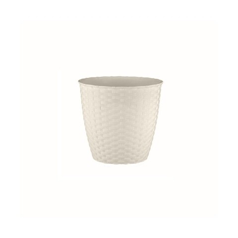 Ghiveci Rattan 19 cm, crem