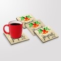 Set 4 suporturi de pahar TBA122382, Taylor, 10x10x1 cm, piatra, multicolor