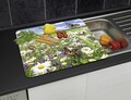 Protectie universala pentru aragaz Maximex, Summer, 56x50 cm, sticla, multicolor