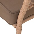 Scaun suprapozabil, Rio, L.68 l.65 H.84, aluminiu, natur/maro